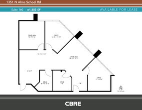 1351 N Alma School Rd, Chandler, AZ for lease Floor Plan- Image 1 of 6