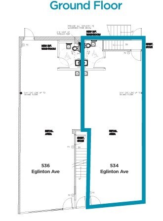 534-536 Eglinton Ave W, Toronto, ON for lease Floor Plan- Image 1 of 1
