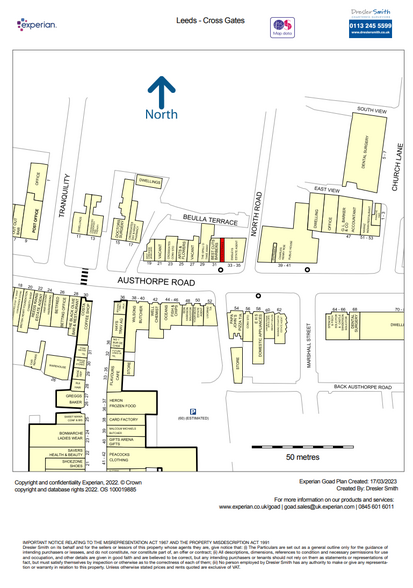 33-35 Austhorpe Rd, Leeds for lease - Goad Map - Image 2 of 2