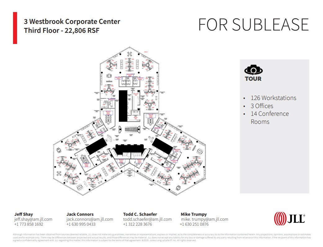 3 Westbrook Corporate Ctr, Westchester, IL for lease Floor Plan- Image 1 of 1