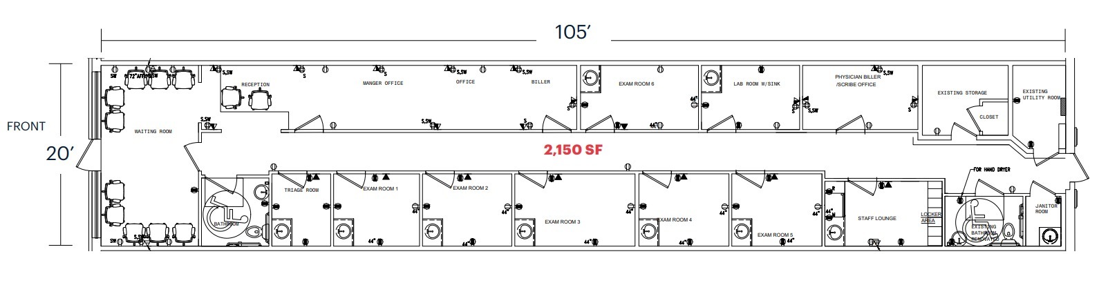 189 W Route 46, Saddle Brook, NJ for lease Floor Plan- Image 1 of 1