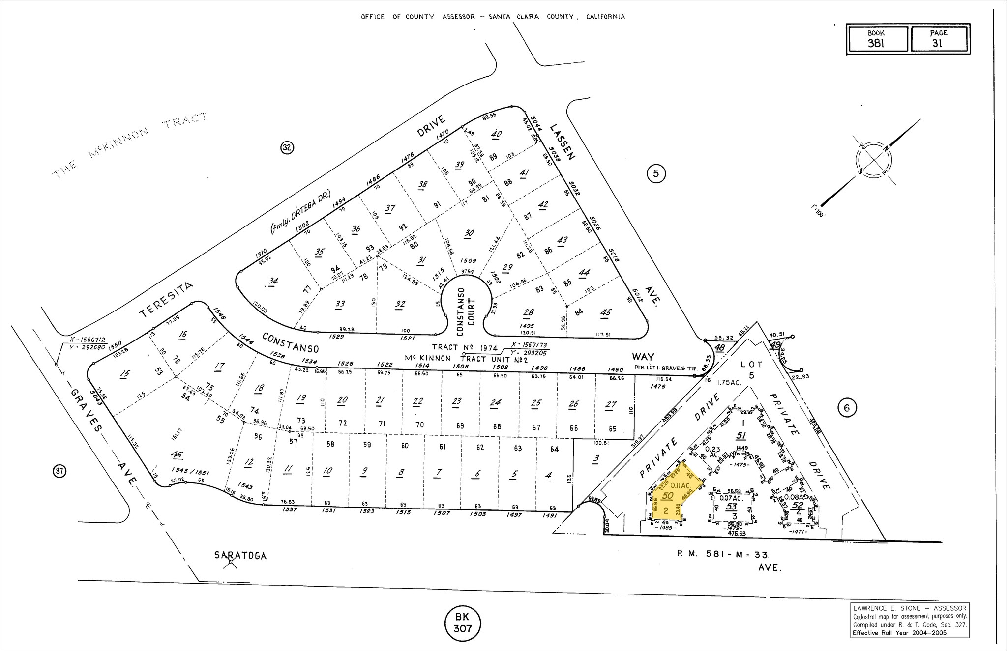 1485 Saratoga Ave, San Jose, CA for sale Plat Map- Image 1 of 1