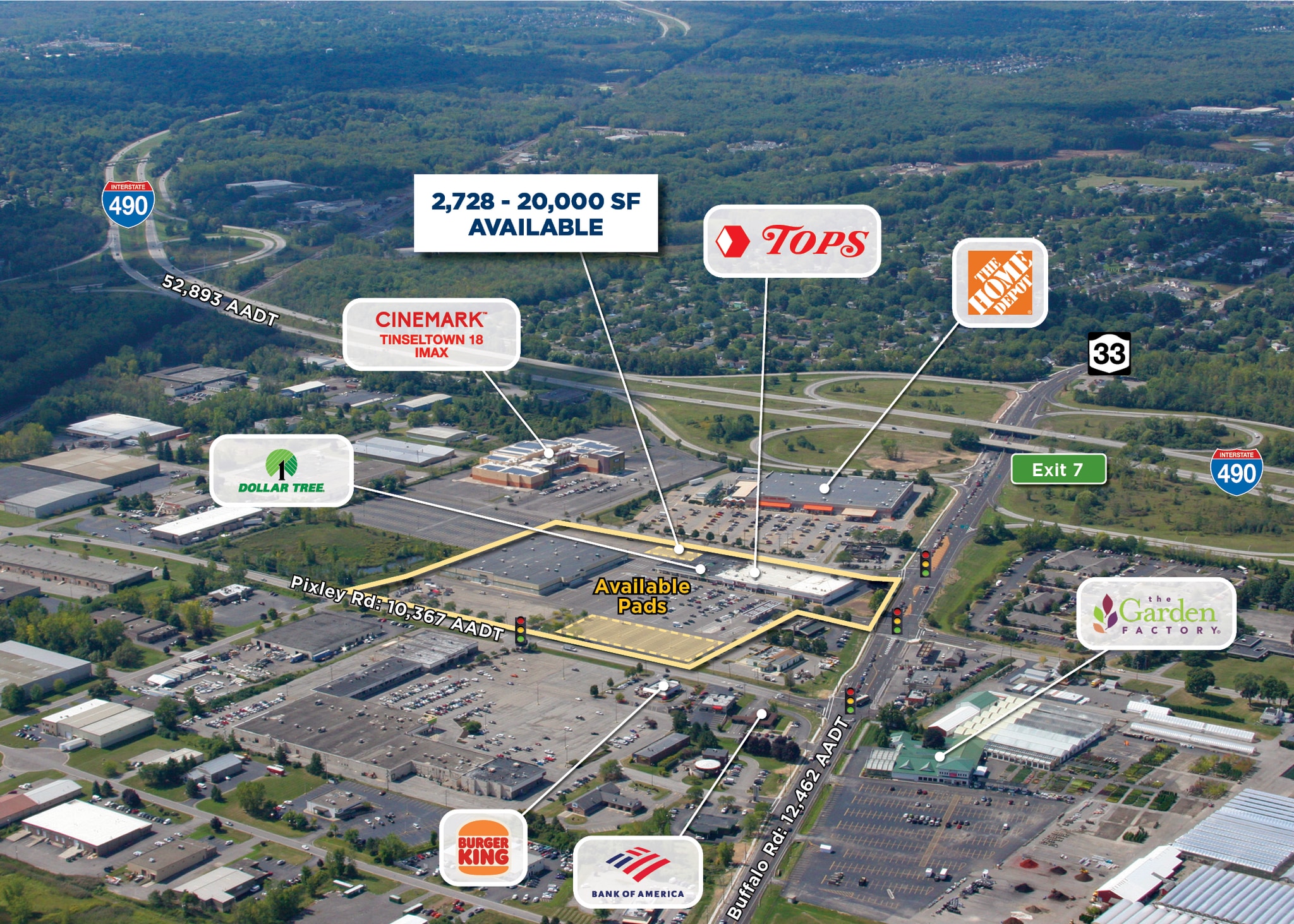 2255-2345 Buffalo Rd, Rochester, NY for lease Aerial- Image 1 of 2