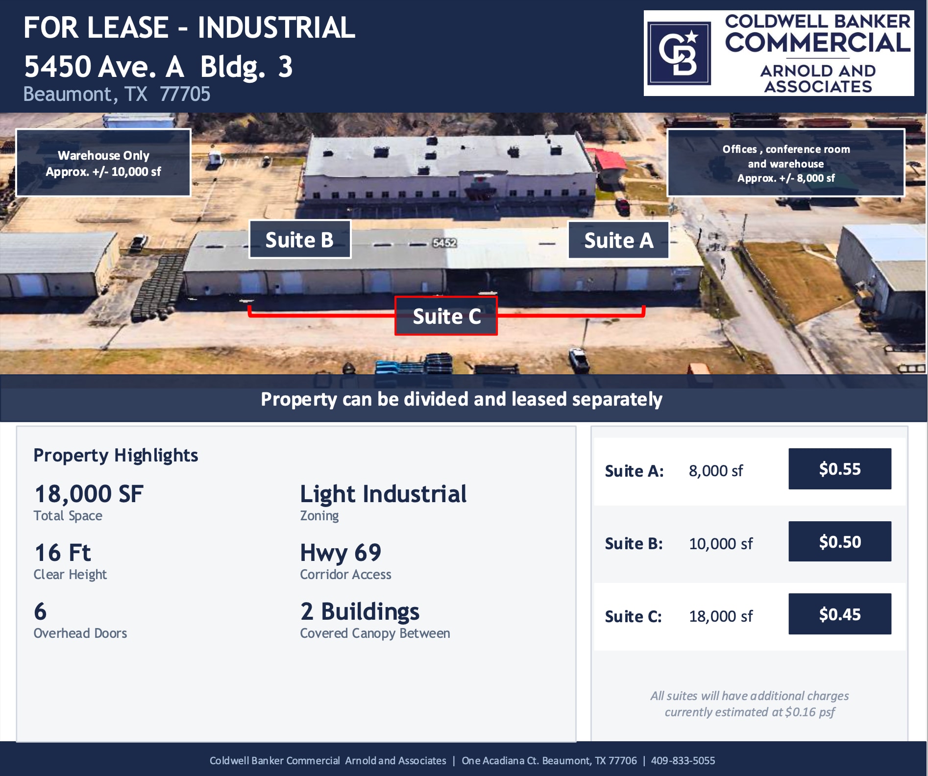 5450 Ave A. Bldg. 3, Beaumont, TX for lease Interior Photo- Image 1 of 4