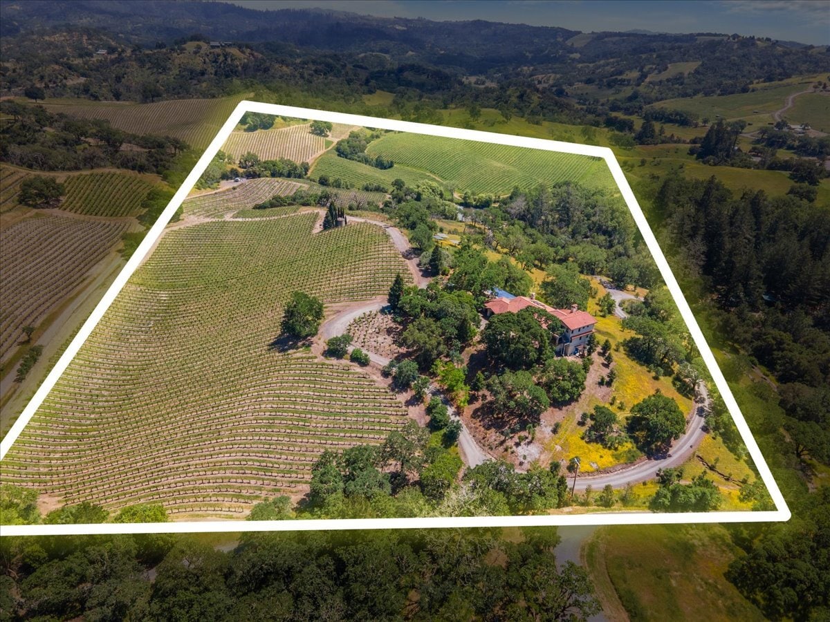 13404 Flora Ranch Rd, Healdsburg, CA for sale Aerial- Image 1 of 17