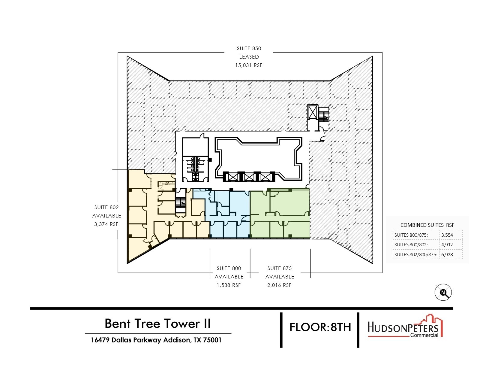 16479 Dallas Pky, Addison, TX for lease Floor Plan- Image 1 of 2