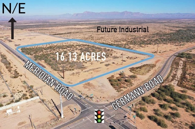 Meridian & Germann Road, Queen Creek, AZ for sale - Aerial - Image 2 of 4