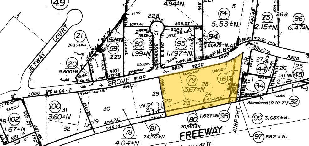 3200-3298 Orange Grove Ave, North Highlands, CA for lease - Plat Map - Image 3 of 7
