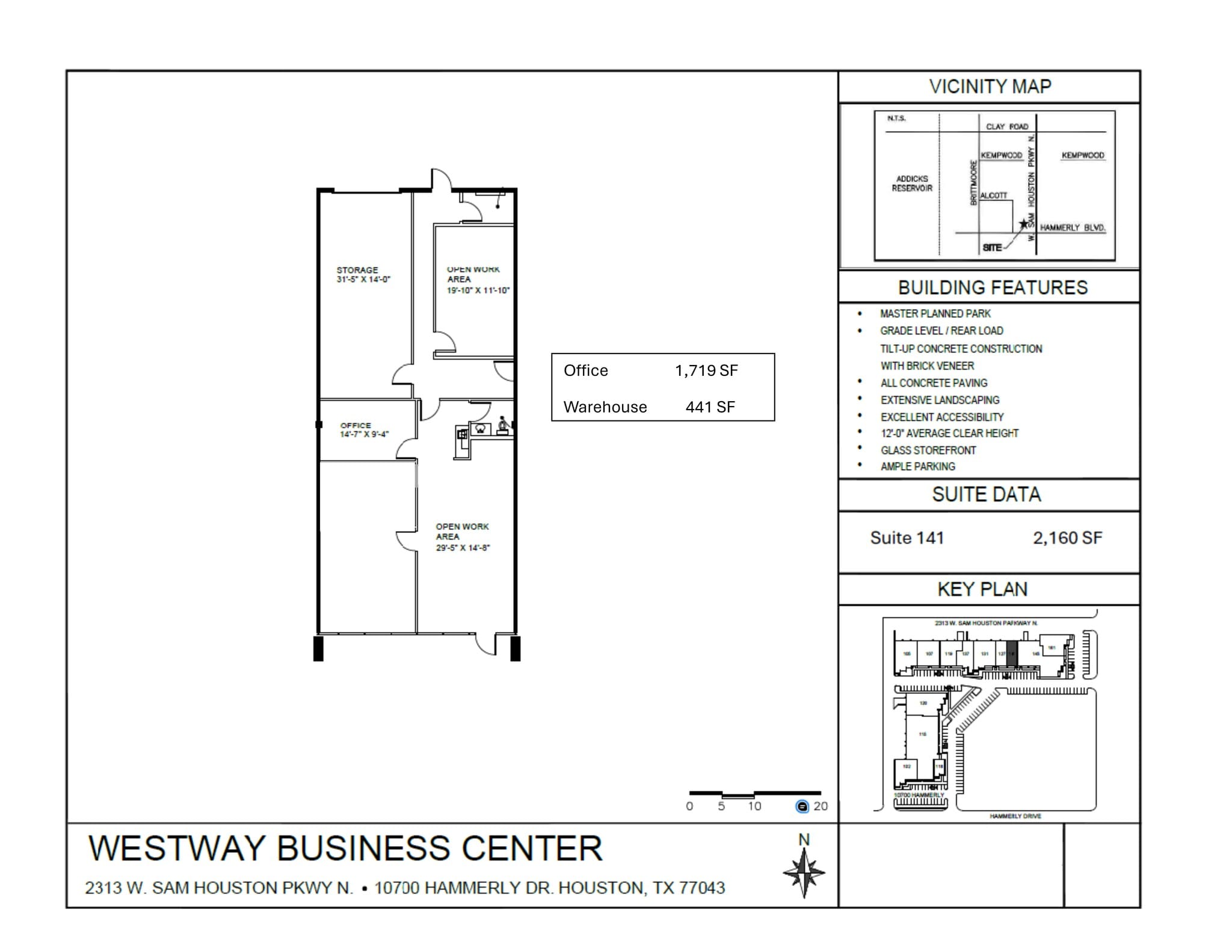 2313 W Sam Houston Pky N, Houston, TX for lease Site Plan- Image 1 of 1