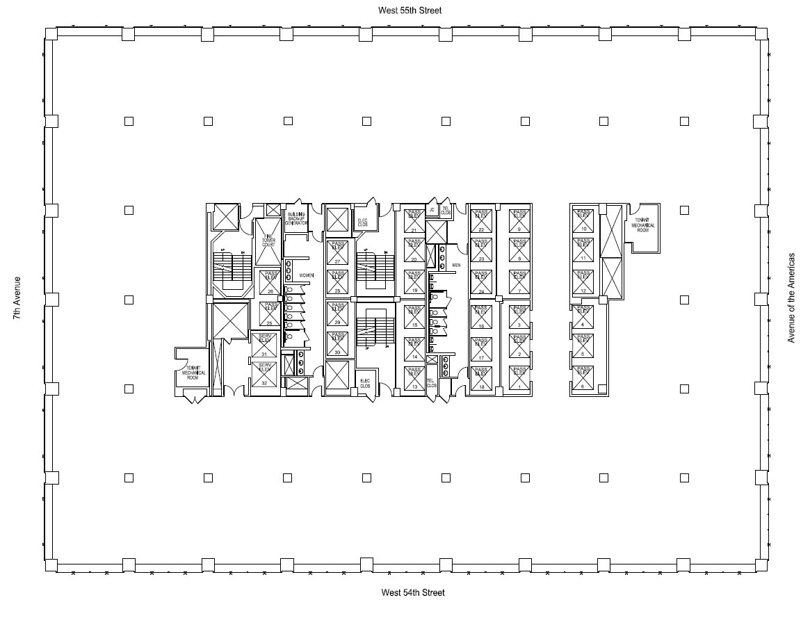 1345 Avenue of the Americas, New York, NY for lease Floor Plan- Image 1 of 1