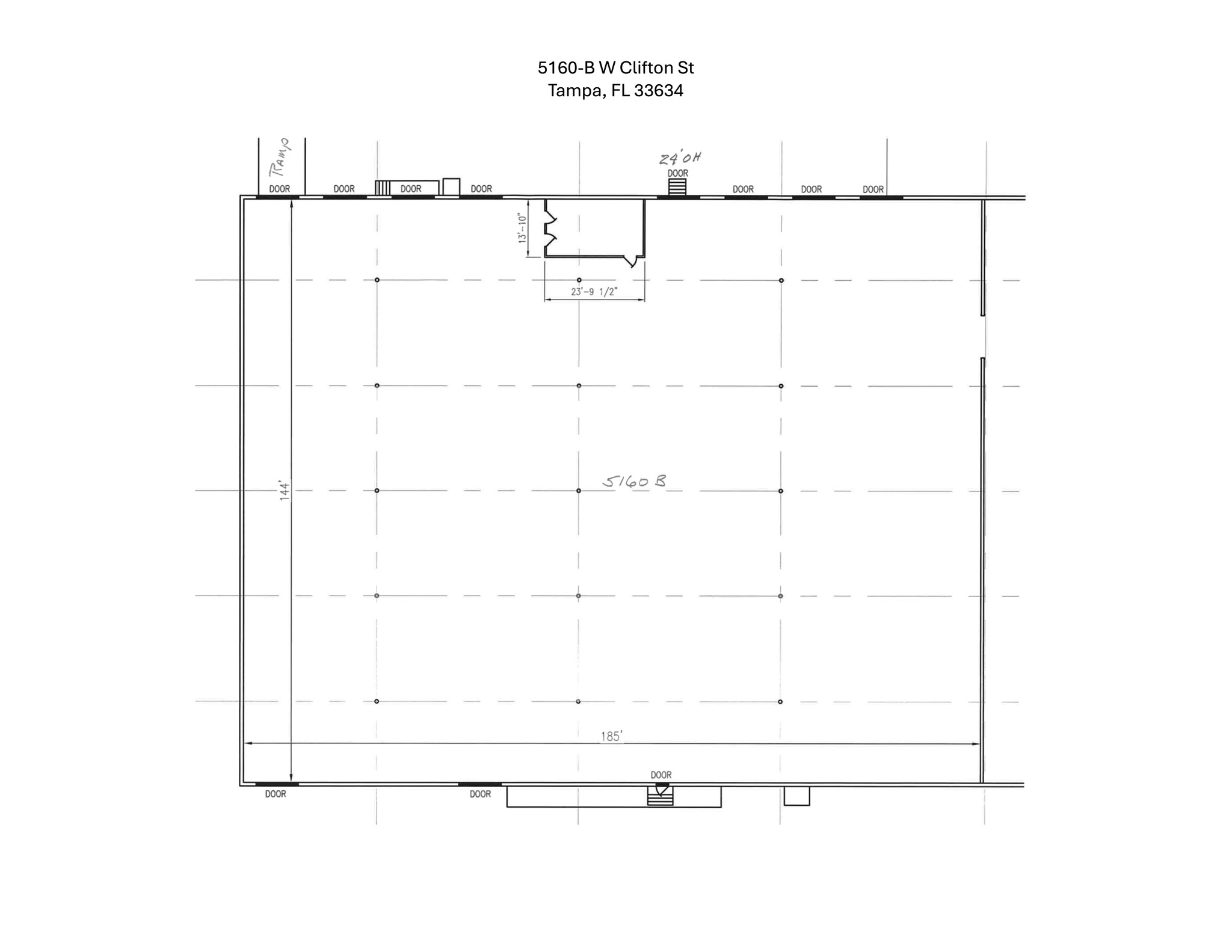 5160 W Clifton St, Tampa, FL for lease Site Plan- Image 1 of 1