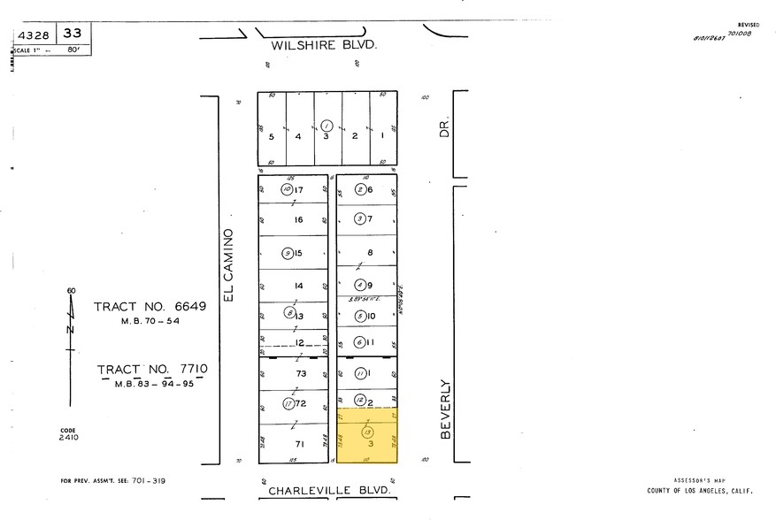 189-191 S Beverly Dr, Beverly Hills, CA for lease - Plat Map - Image 3 of 9