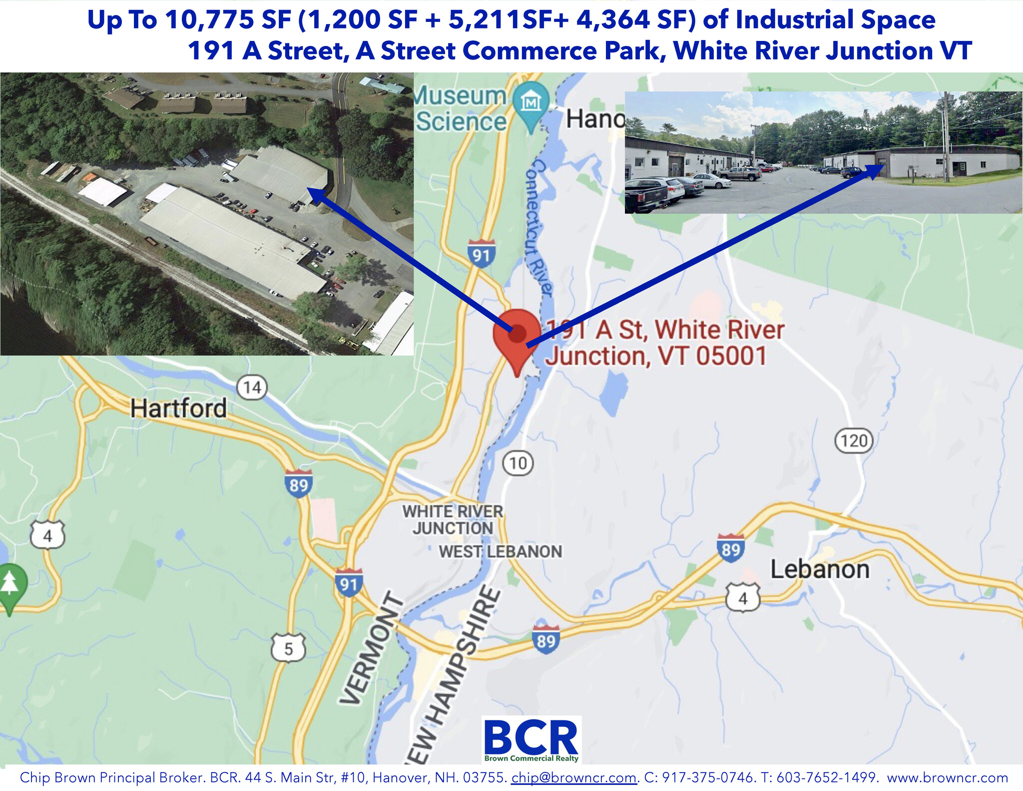 193 A St, Wilder, VT for lease Aerial- Image 1 of 2