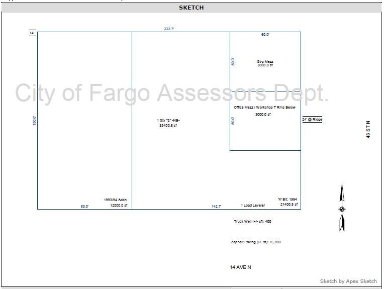 1402 43rd St N, Fargo, ND for lease Floor Plan- Image 1 of 1