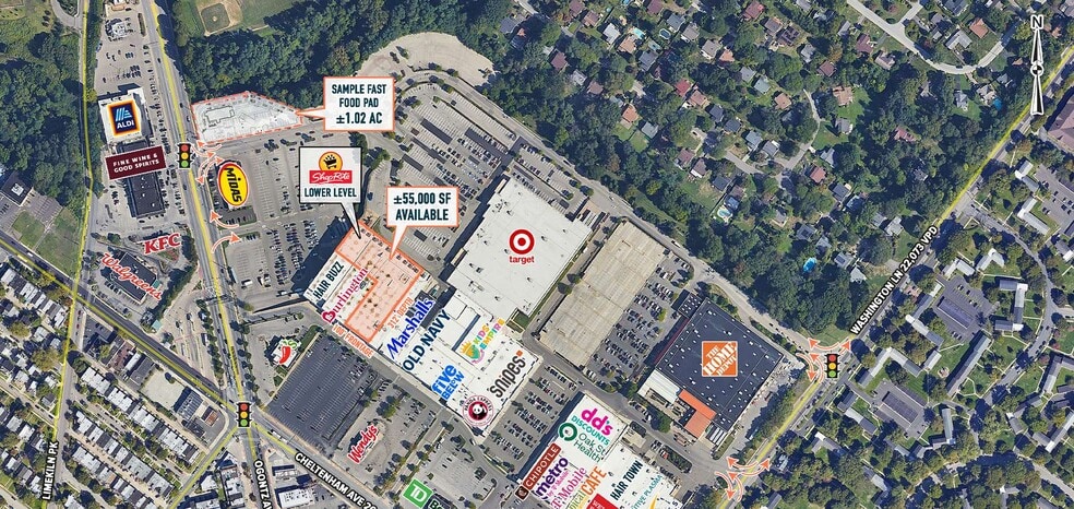 2471 W Cheltenham Ave, Wyncote, PA for lease - Aerial - Image 1 of 3