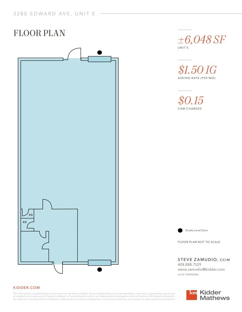 3280 Edward Ave, Santa Clara, CA for lease Floor Plan- Image 1 of 1