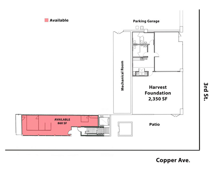 220 Copper Ave NW, Albuquerque, NM for lease - Floor Plan - Image 2 of 13