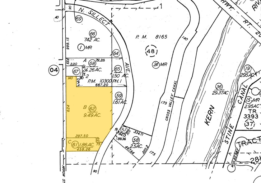 3401 N Sillect Ave, Bakersfield, CA for lease - Plat Map - Image 2 of 26