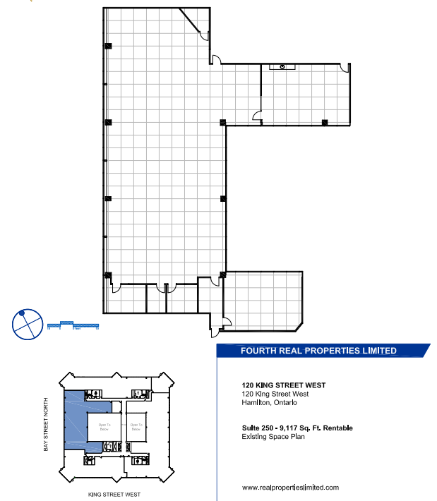 100, 110, and 120 King St W, Hamilton, ON for lease Floor Plan- Image 1 of 1