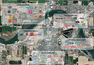 2100 Washington Ave, Burley, ID - AERIAL  map view