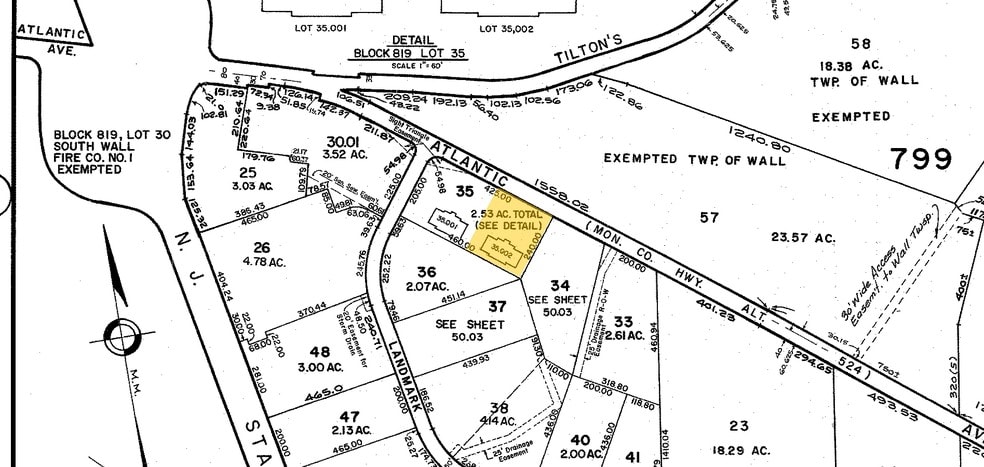 2421 Atlantic Ave, Manasquan, NJ for lease - Plat Map - Image 3 of 5