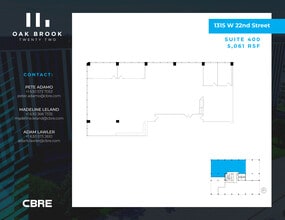 1315 W 22nd St, Oak Brook, IL for lease Floor Plan- Image 1 of 1