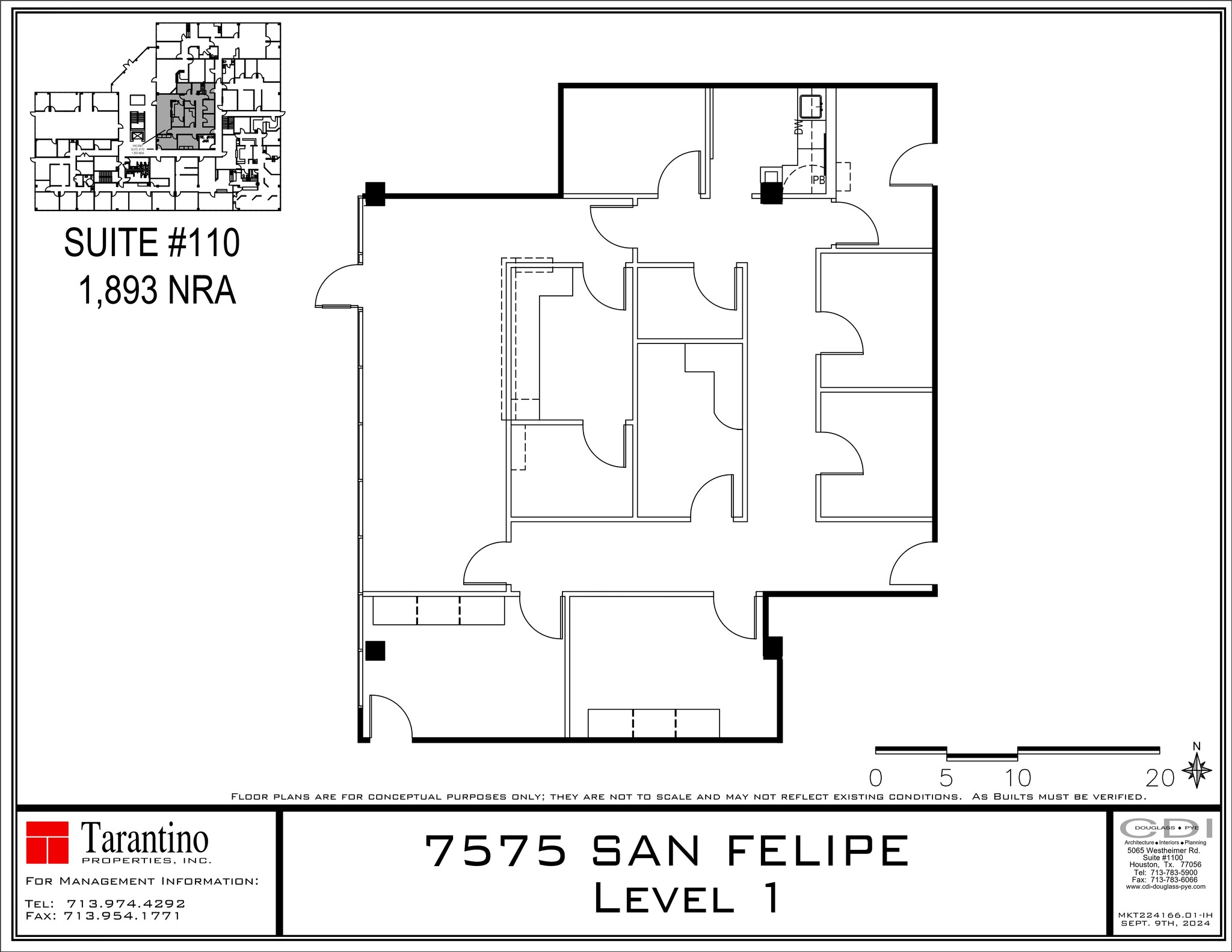 7575 San Felipe, Houston, TX for lease Site Plan- Image 1 of 1