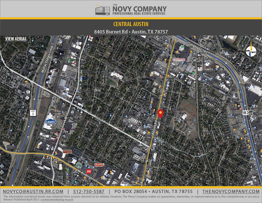 8405 Burnet Rd, Austin, TX for sale Aerial- Image 1 of 1