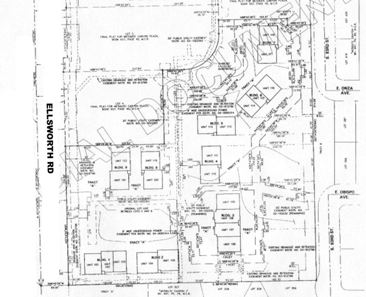 2919 S Ellsworth Rd, Mesa, AZ for lease - Plat Map - Image 2 of 7