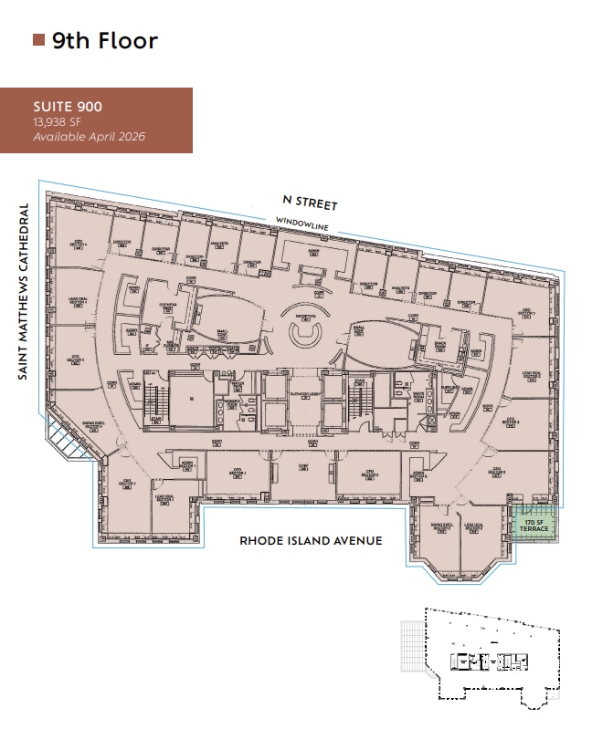 1717 Rhode Island Ave NW, Washington, DC for lease Floor Plan- Image 1 of 1