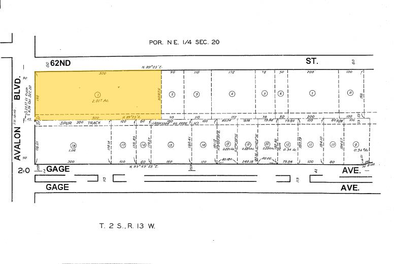 6200 Avalon Blvd, Los Angeles, CA for lease - Plat Map - Image 2 of 11