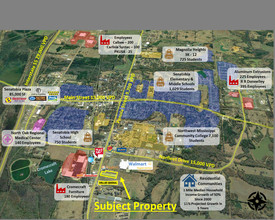 100-126 Northwest Plaza Dr, Senatobia, MS - aerial  map view - Image1