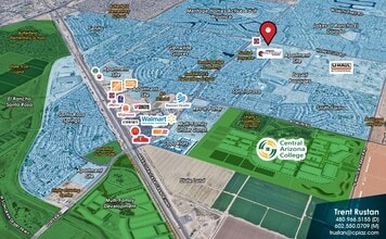 SEC Honeycutt Rd & Porter Rd, Maricopa, AZ - AERIAL map view - Image1