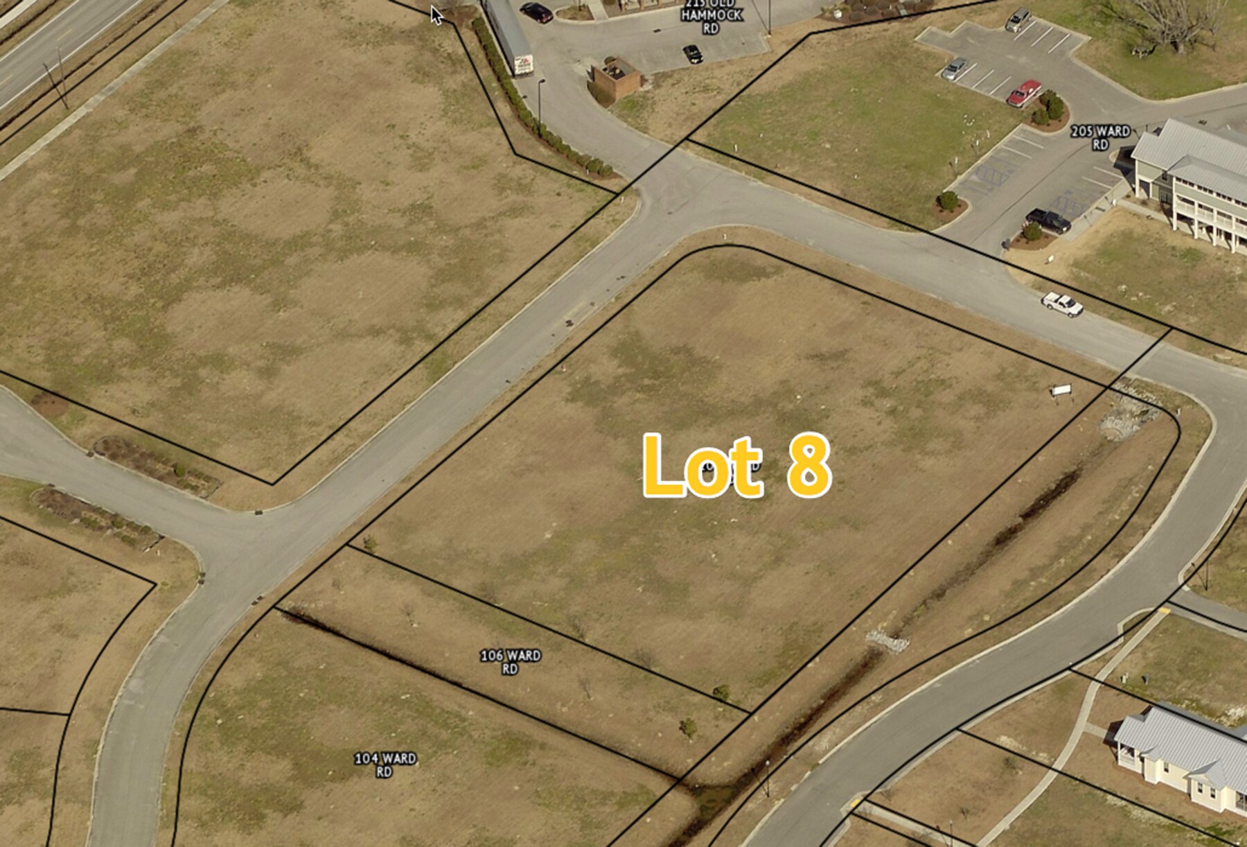 105 Ward Rd, Swansboro, NC for sale Aerial- Image 1 of 1