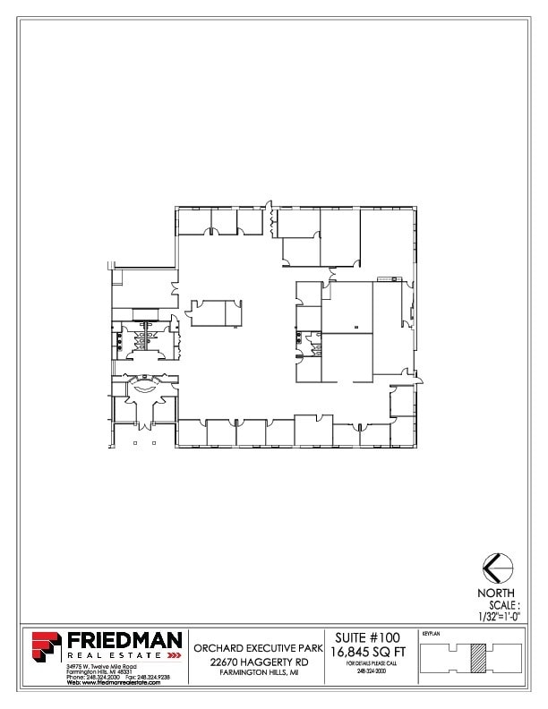 22630 Haggerty Rd, Farmington Hills, MI for lease Floor Plan- Image 1 of 3