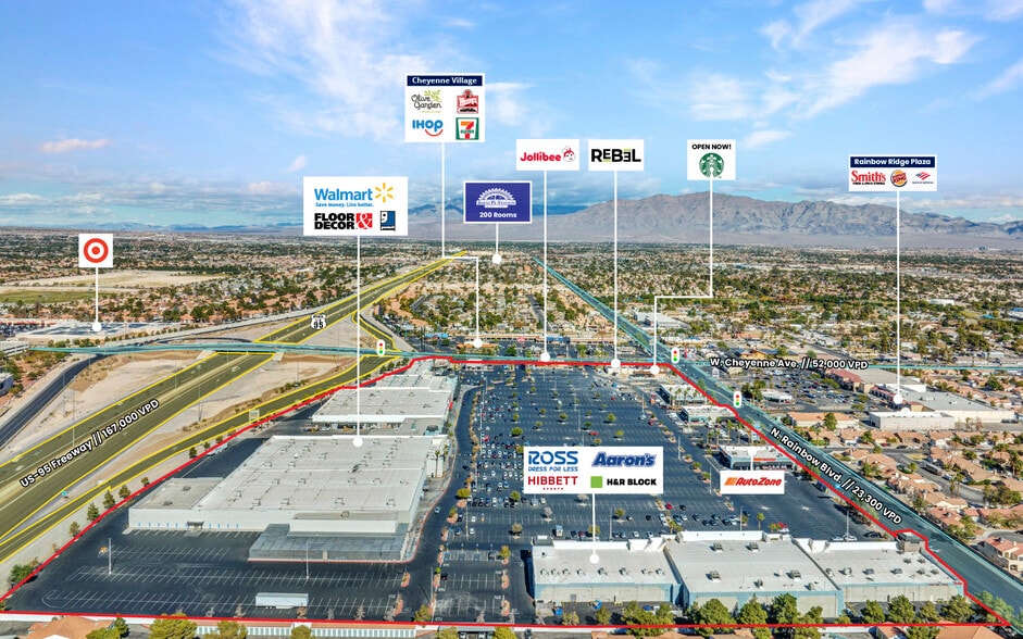 3001 N Rainbow Blvd, Las Vegas, NV for lease - Aerial - Image 2 of 10