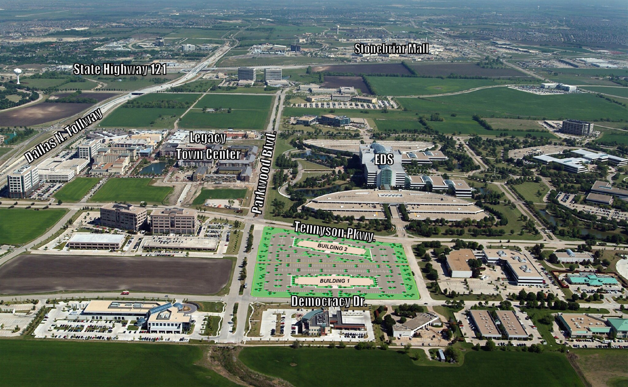 5601 Democracy Dr, Plano, TX for sale Aerial- Image 1 of 1