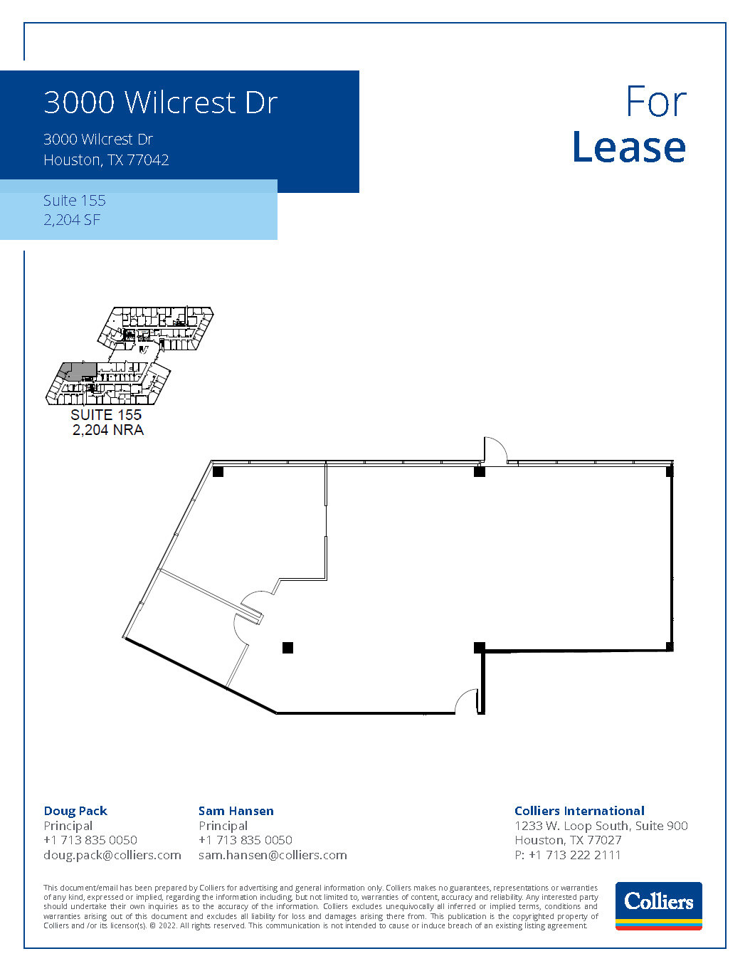 3000 Wilcrest Dr, Houston, TX for lease Floor Plan- Image 1 of 1