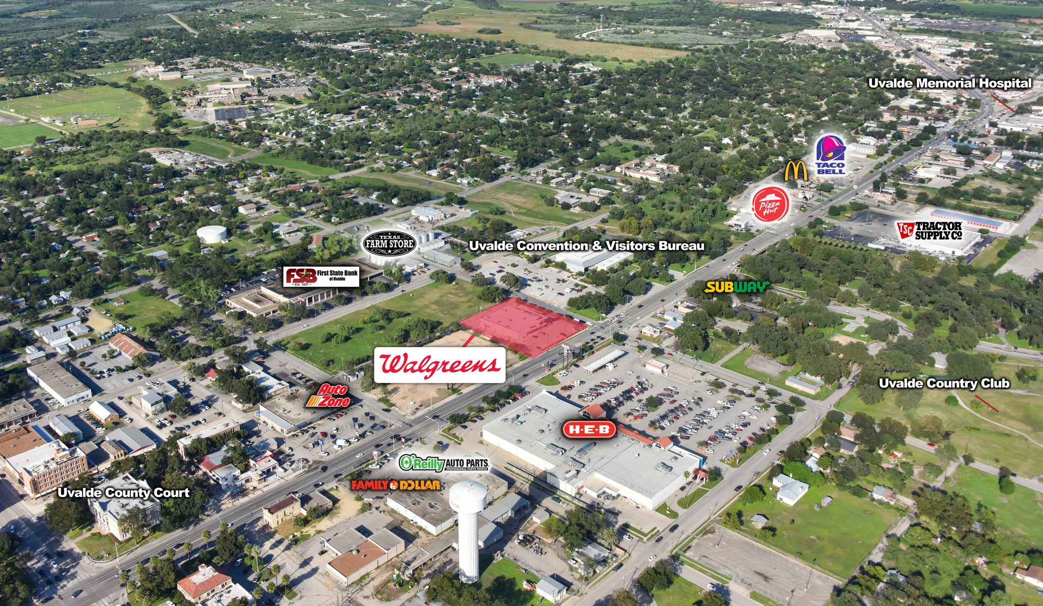 250 E Main St, Uvalde, TX for sale Aerial- Image 1 of 1