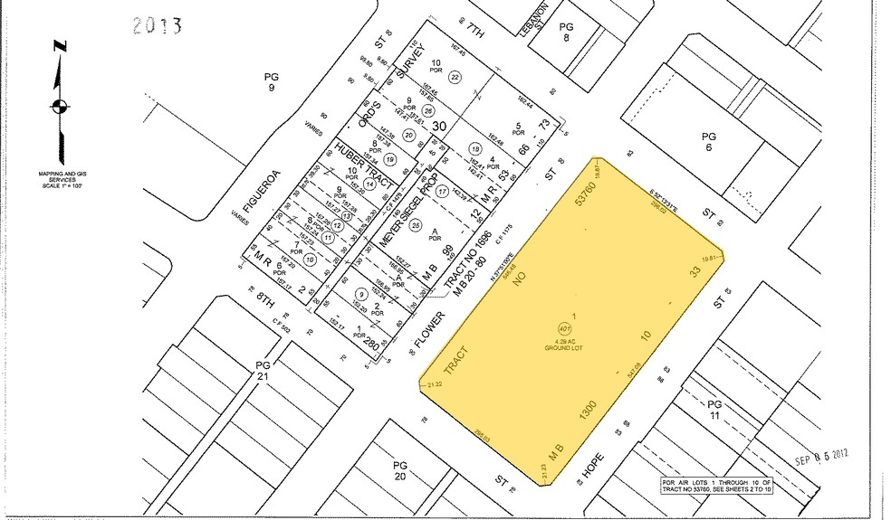 700 S Flower St, Los Angeles, CA for lease - Plat Map - Image 2 of 68