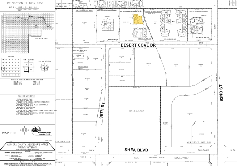 9070 E Desert Cove Ave, Scottsdale, AZ for lease - Plat Map - Image 2 of 3