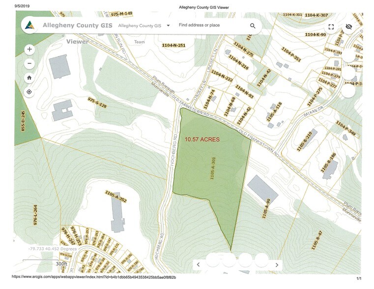 Old Frankstown Rd, Monroeville, PA for sale - Parcel Map - Image 1 of 1