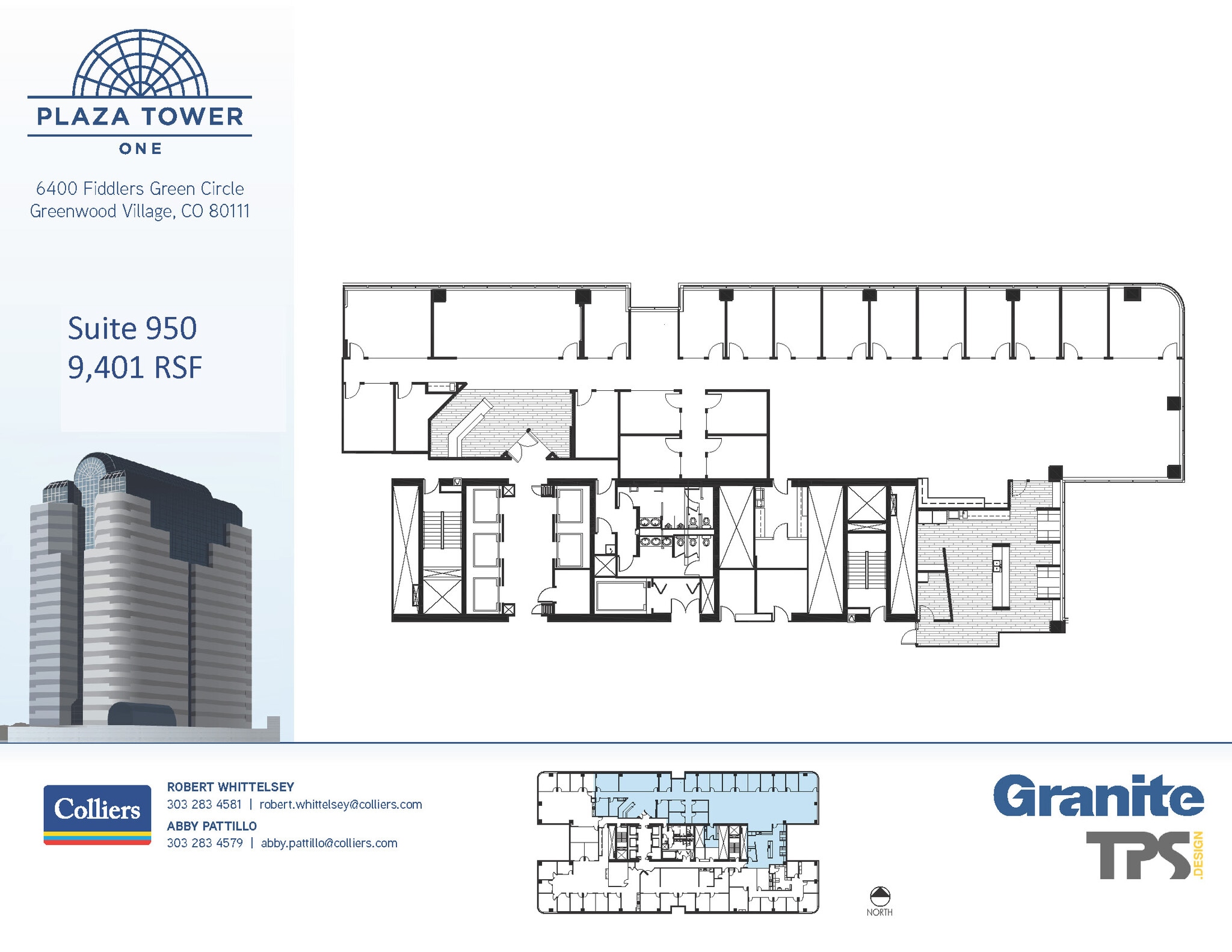 6400 S Fiddlers Green Cir, Greenwood Village, CO for lease Floor Plan- Image 1 of 2