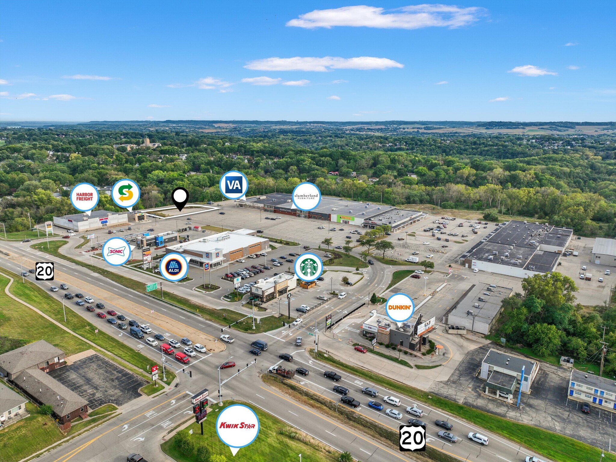 2600 Dodge St, Dubuque, IA for lease Aerial- Image 1 of 20