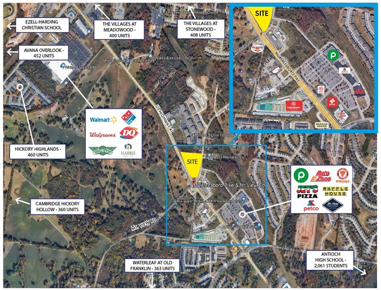 Murfreesboro Pike & Mt. View rd, Antioch, TN for lease - Aerial - Image 2 of 2