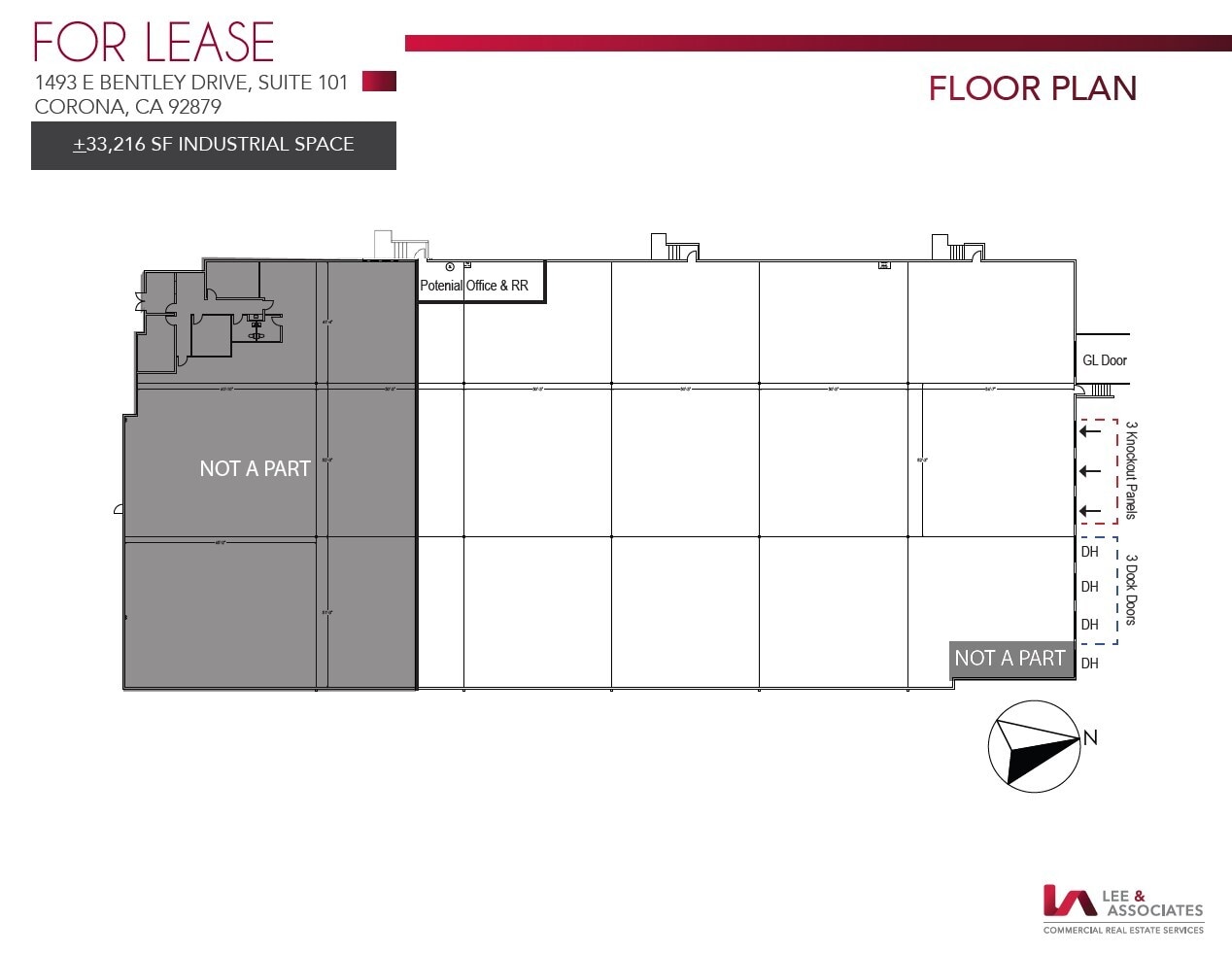 1493 E Bentley Dr, Corona, CA for lease Floor Plan- Image 1 of 1
