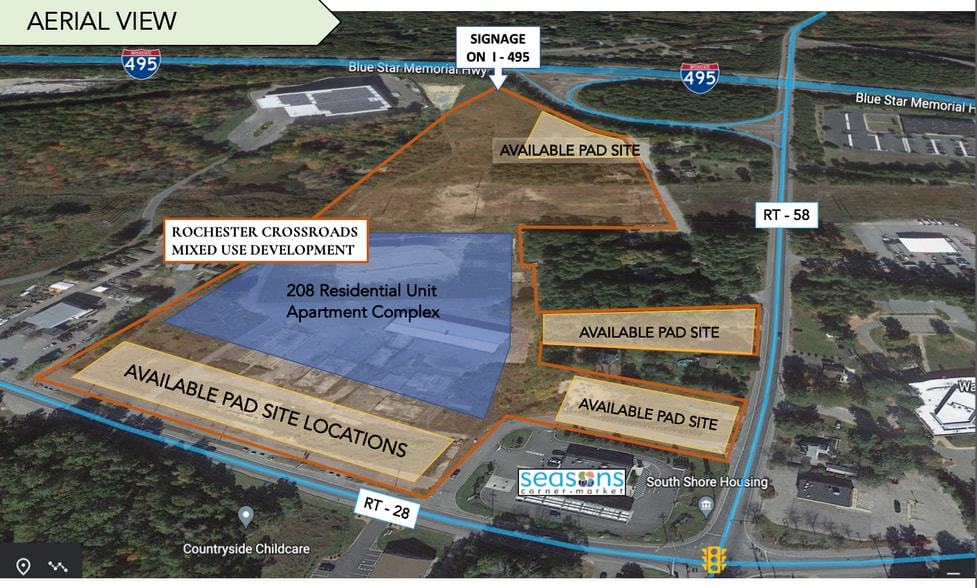 12 Cranberry Highway, Rochester, MA for lease - Aerial - Image 2 of 2
