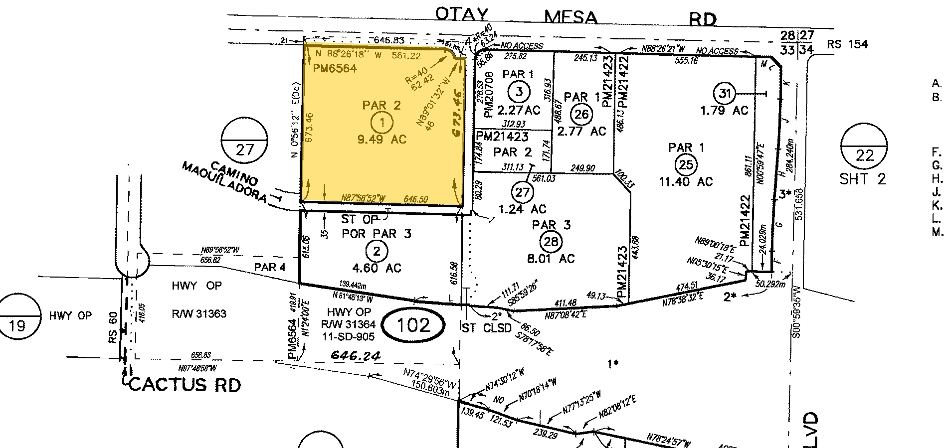 000 Otay Mesa Rd, San Diego, CA for sale Plat Map- Image 1 of 1