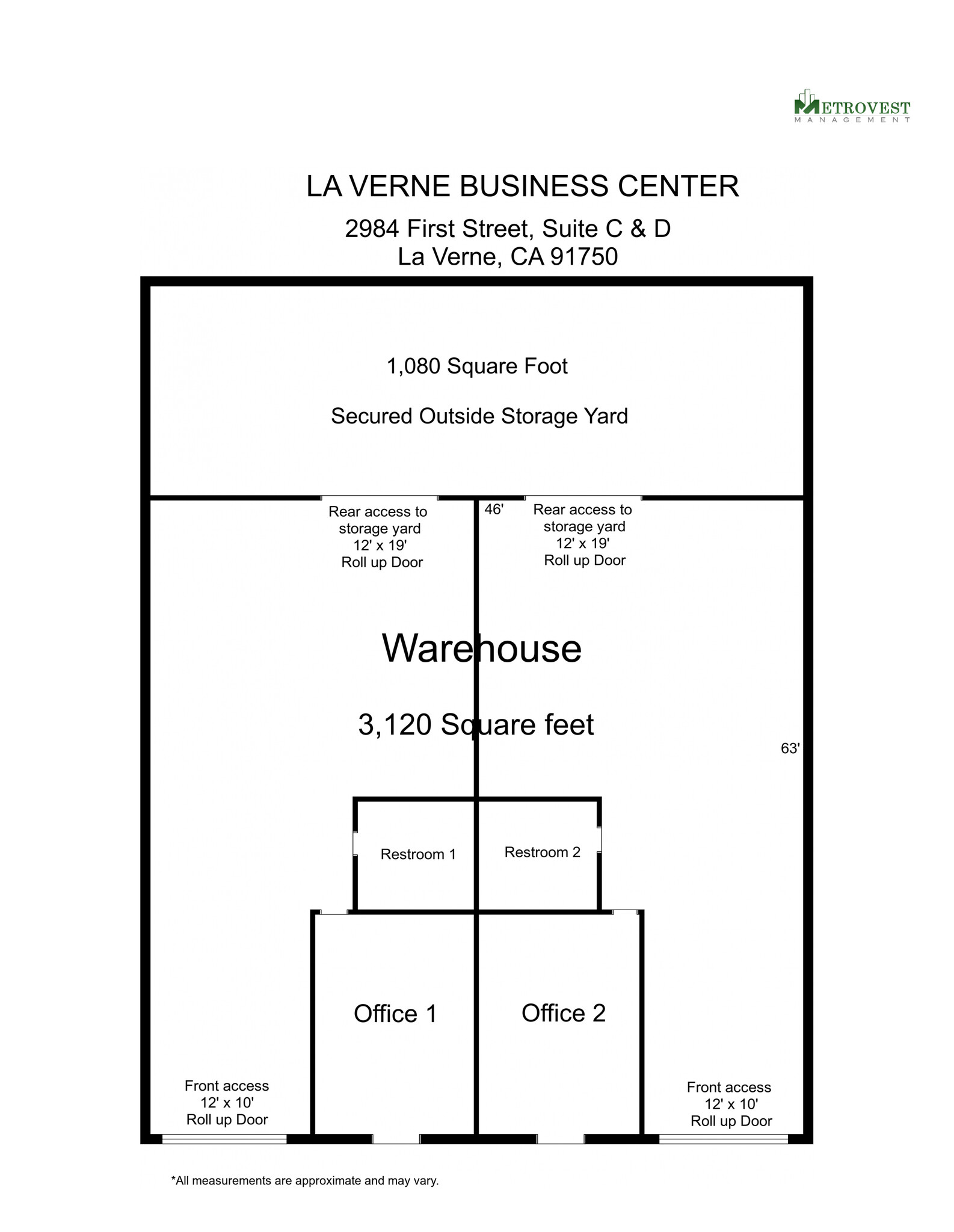 2974-2988 First St, La Verne, CA for lease Floor Plan- Image 1 of 1