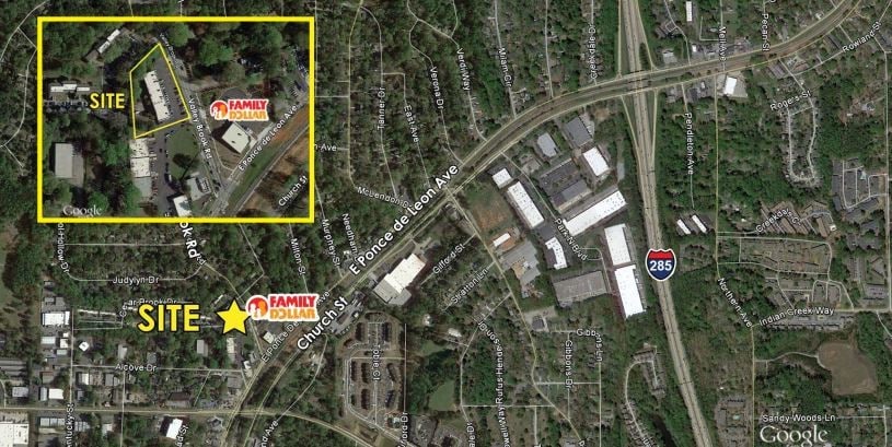 624-640 Valleybrook Rd, Scottdale, GA for lease - Aerial - Image 2 of 13